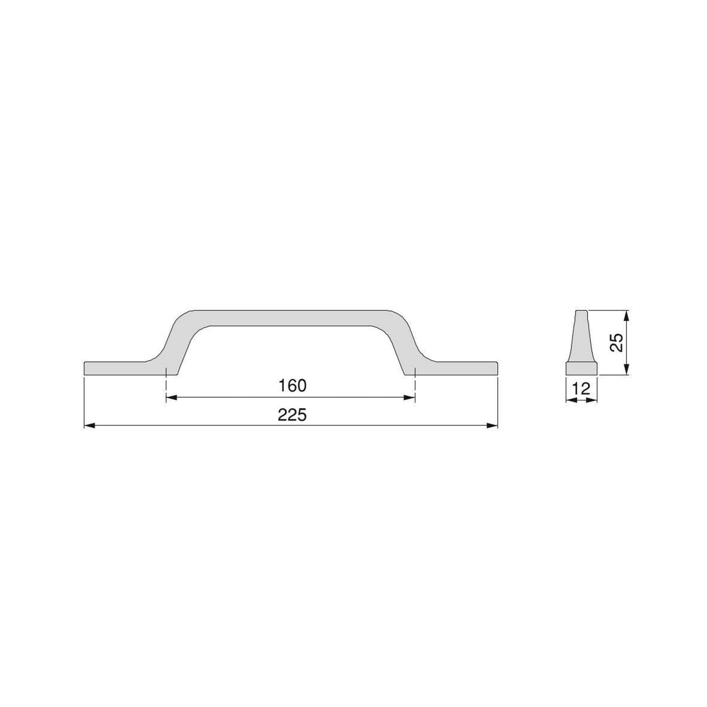 Emuca Set 5 Möbelgriffe Osaka, Schubladengriffe, Schrankgriffe, Küchengriffe, Dunkelgrau - werkzeug-online24
