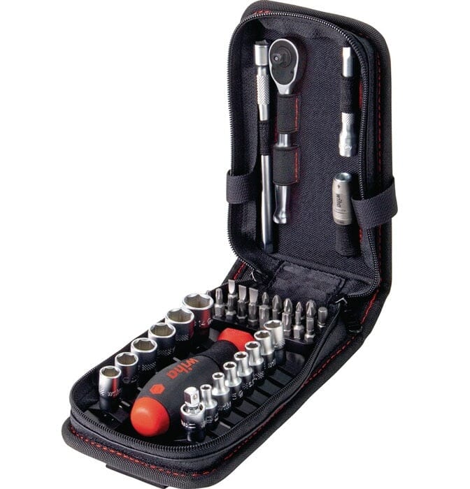 WIHA Bit-/Steckschlüsselset 44684 39-teilig Schlitz/PH/PZD/T/Knarre/6 Nüsse - werkzeug-online24