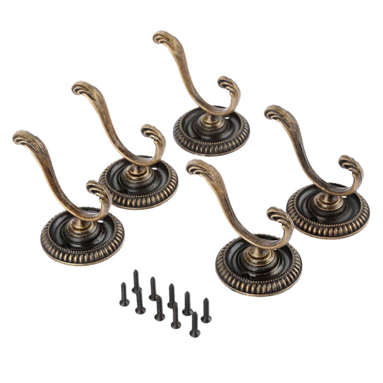 Garderobenhaken Aus Holz Set – 8 Stück Mit Schrauben, Retro Wandhaken Für Kleidung & Hüte