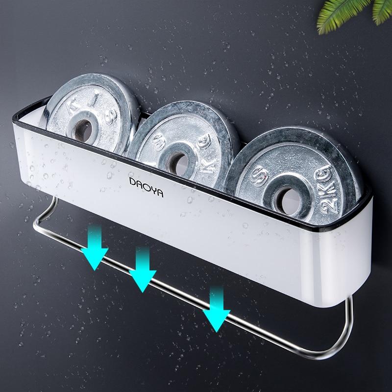 Duschablage, Duschkorb, selbstklebend, Design weiß - werkzeug-online24