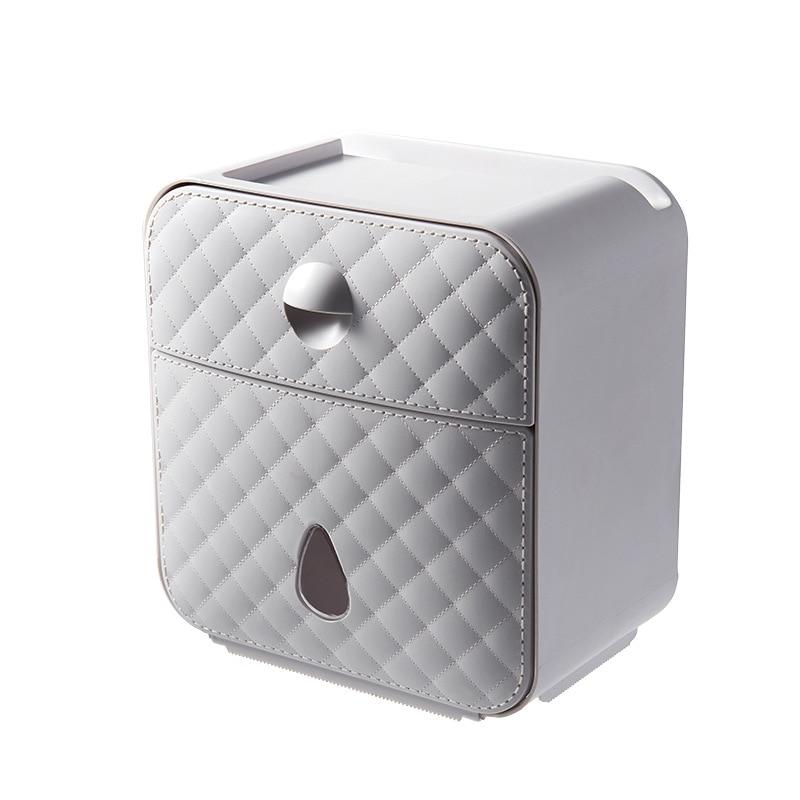 Toilettenpapierhalter Box mit Schubfach, selbstklebend - werkzeug-online24