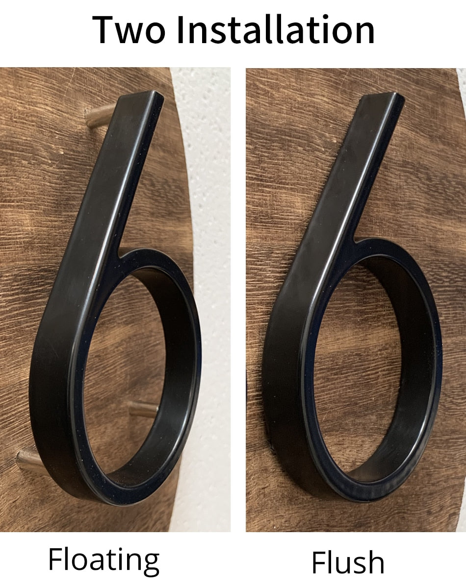 Hausnummer aus Metall schwarz - Höhe 125 mm - werkzeug-online24