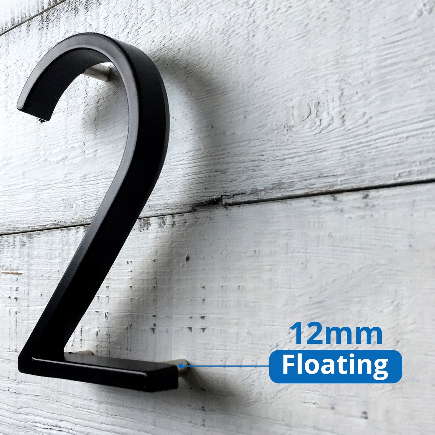 Hausnummer aus Metall schwarz - Höhe 125 mm - werkzeug-online24