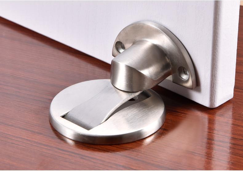 Magnetischer Türstopper selbstklebend oder Bohren Edelstahl - werkzeug-online24