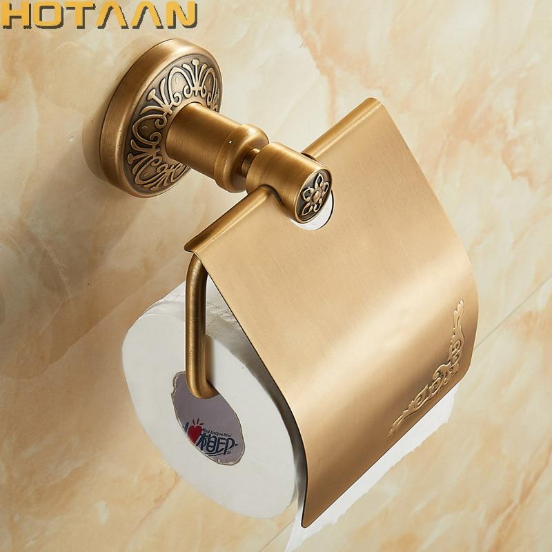 Toilettenpapierhalter, Klopapierhalter Antik Style Farbe Messing - werkzeug-online24