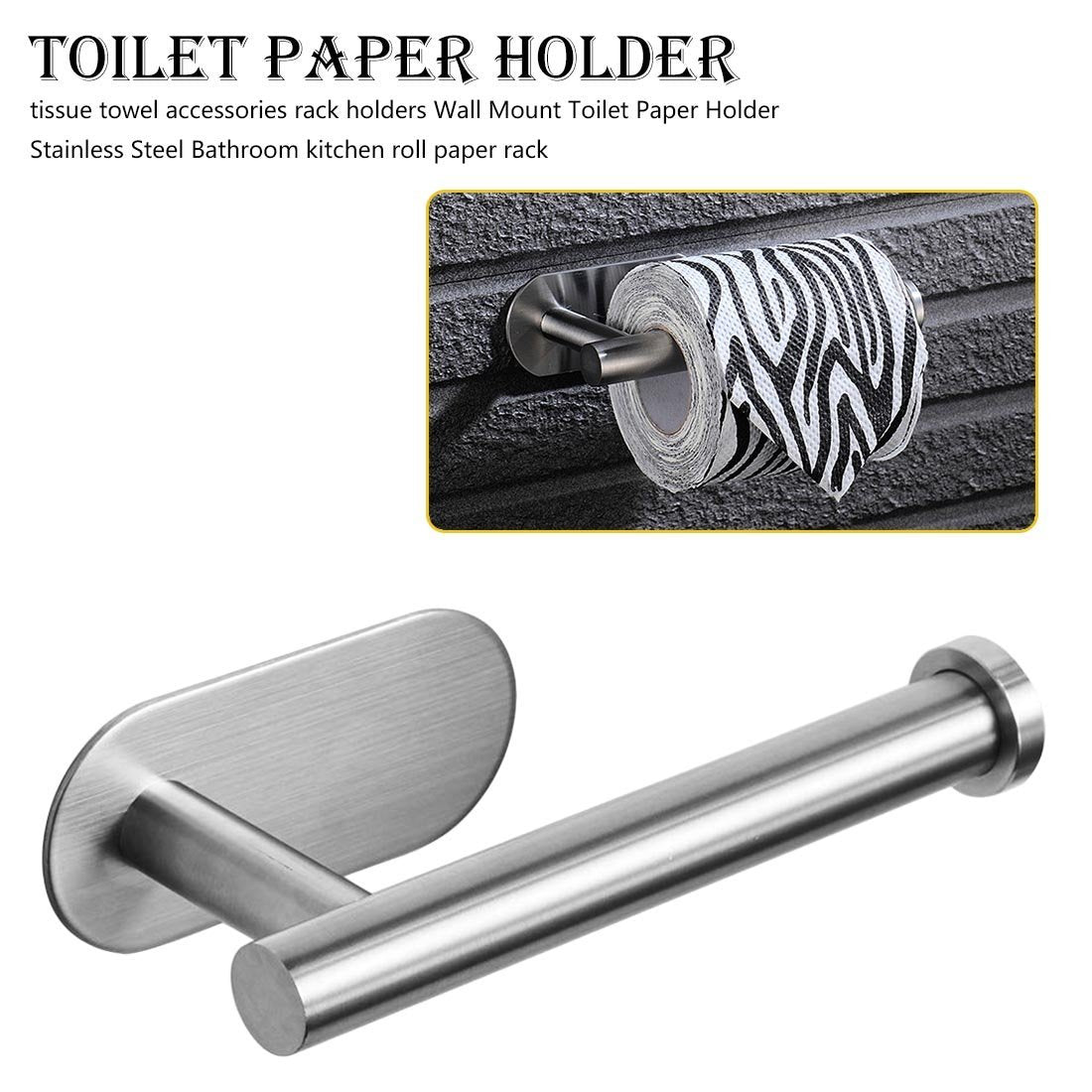 Toilettenpapierhalter, Klopapierhalter Edelstahl, selbstklebend - werkzeug-online24