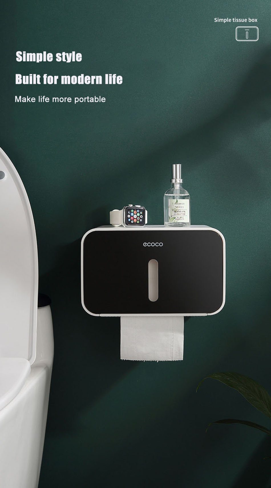 ONEUP Toilettenpapierhalter Box, verschiedene Farben - werkzeug-online24