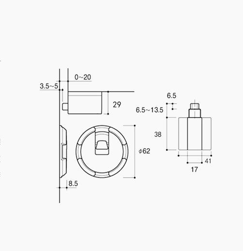 Magnetischer Türstopper, massiv, verschiedene Farben - werkzeug-online24