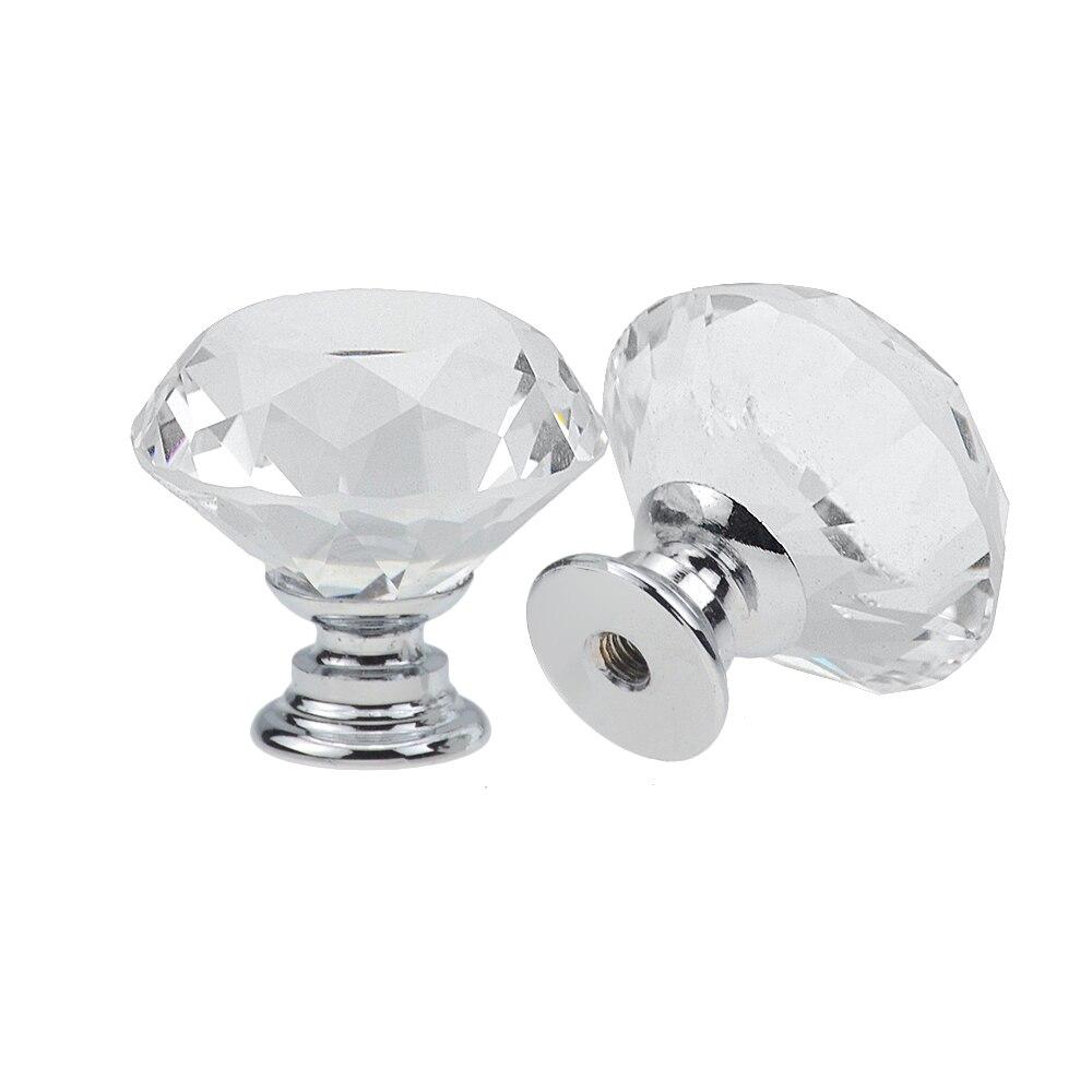 Möbelknöpfe Glas Set 10 Stück 30mm, Kommodenknöpfe, Schrankgriffe - werkzeug-online24