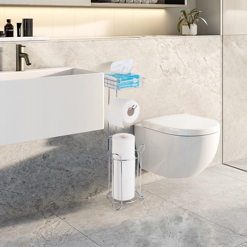 Toilettenpapierhalter Edelstahl, stehend - werkzeug-online24