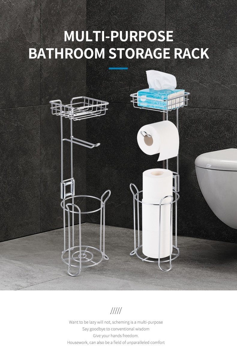 Toilettenpapierhalter Edelstahl, stehend - werkzeug-online24