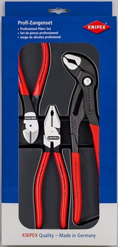KNIPEX Zangensatz Kraft-Paket 3-teilig poliert Kunststofftiefziehteil - 00 20 10