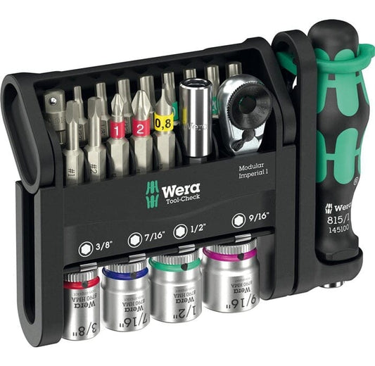 WERA Bitsortiment Tool-Check Modular Imperial 1, 21-teilig - werkzeug-online24