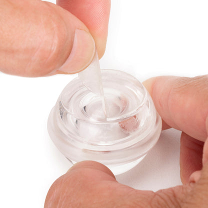 Emuca Türstopper selbstklebend Set 6 Stück, Bodentürstopper Kunststoff, Transparent - werkzeug-online24