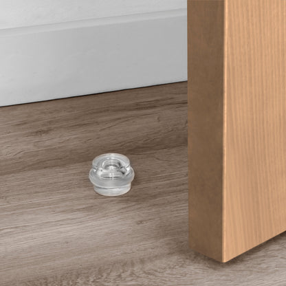 Emuca Türstopper selbstklebend Set 6 Stück, Bodentürstopper Kunststoff, Transparent - werkzeug-online24