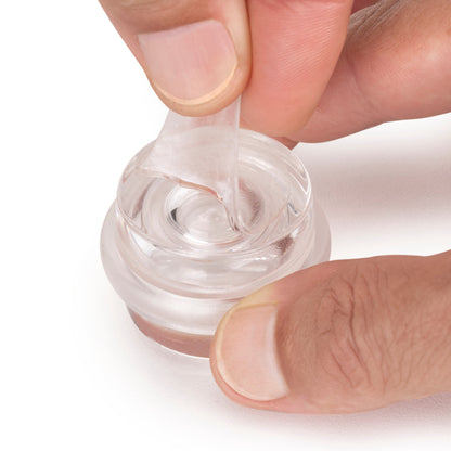 Emuca Türstopper selbstklebend Set 6 Stück, Bodentürstopper Kunststoff, Transparent - werkzeug-online24