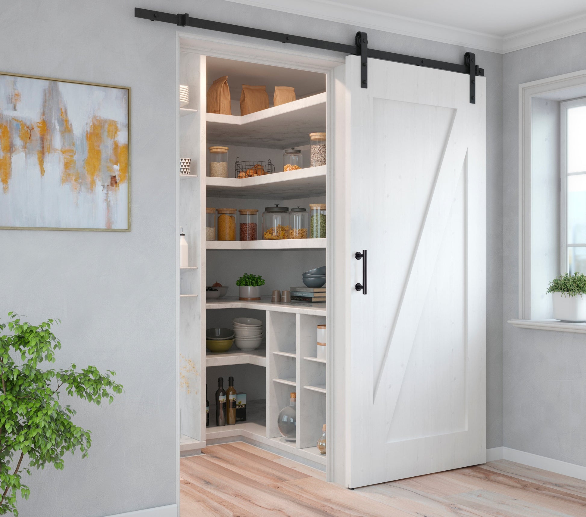 Emuca Griff für Holzschiebetüren Pasadena, Länge 240 mm, 180 mm Achsenabstand, Stahl, Schwarz strukturiert - werkzeug-online24