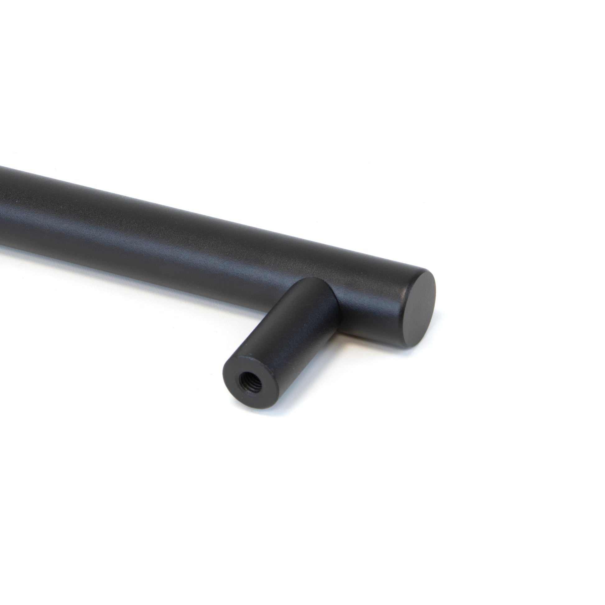 Emuca Griff für Holzschiebetüren Pasadena, Länge 240 mm, 180 mm Achsenabstand, Stahl, Schwarz strukturiert - werkzeug-online24