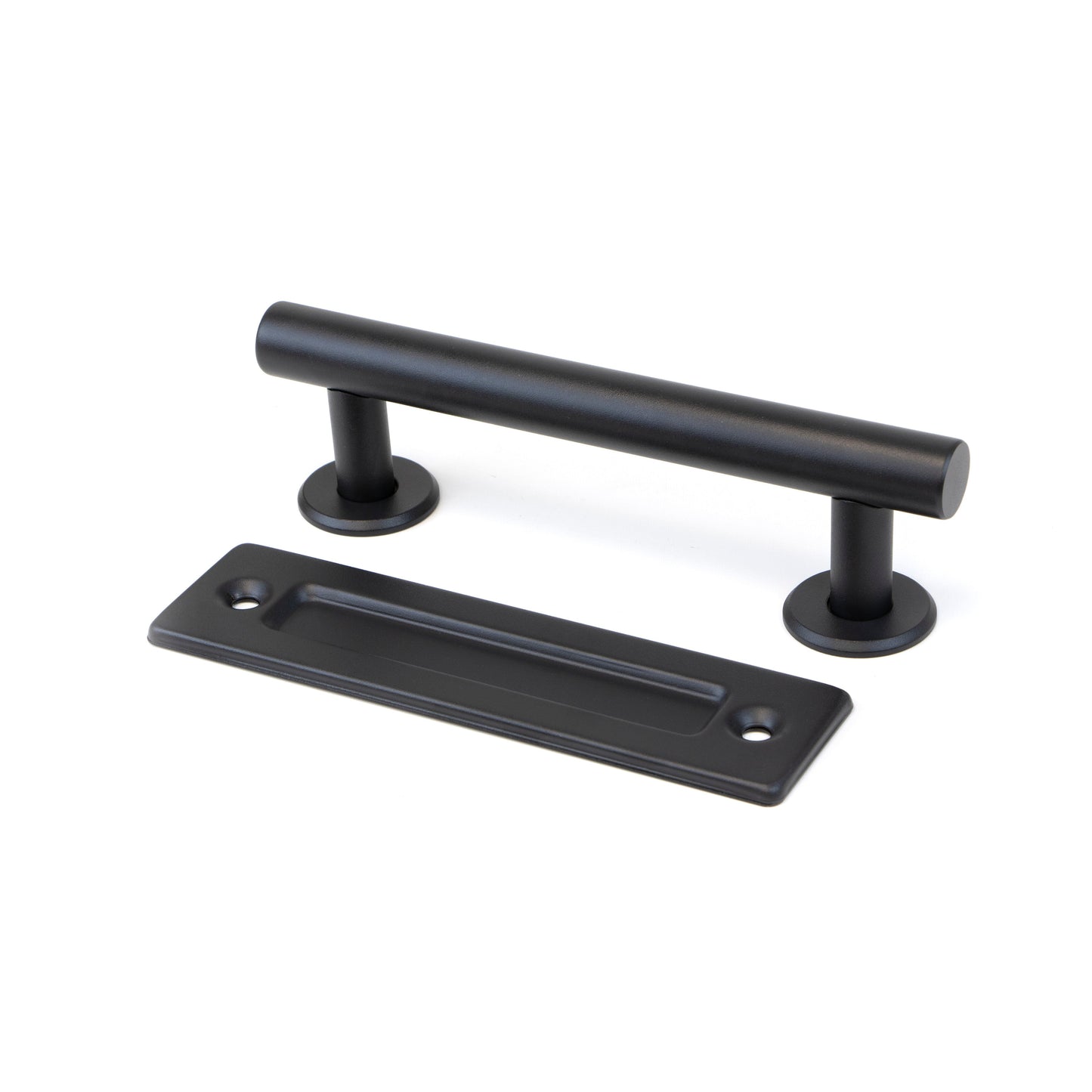 Emuca Griff für Holzschiebetüren Pasadena, Länge 240 mm, 180 mm Achsenabstand, Stahl, Schwarz strukturiert - werkzeug-online24