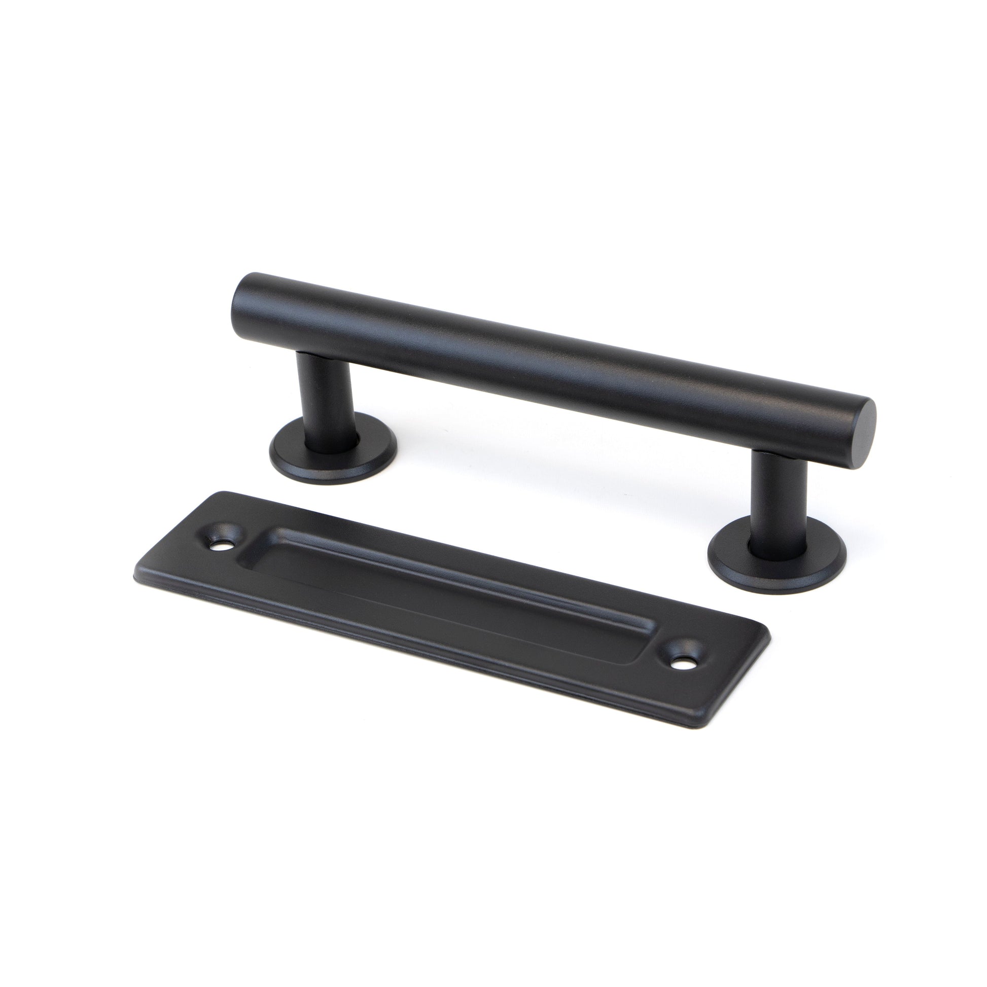 Emuca Griff für Holzschiebetüren Pasadena, Länge 240 mm, 180 mm Achsenabstand, Stahl, Schwarz strukturiert - werkzeug-online24