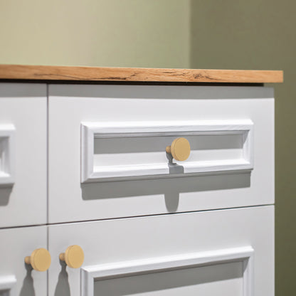 Emuca Set 10 Möbelknöpfe, Schrankknöpfe Uppsala, Durchmesser 30mm, Aluminium - werkzeug-online24