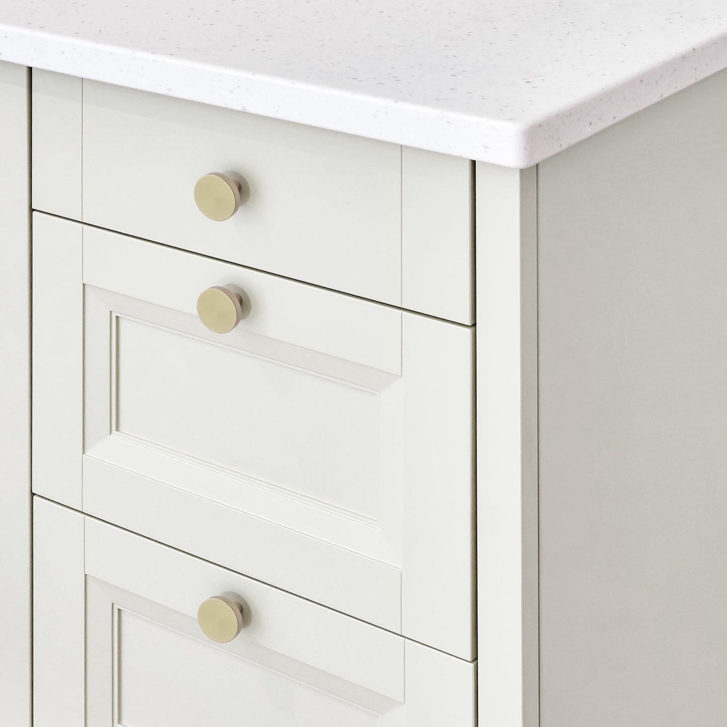 Emuca Set 10 Möbelknöpfe, Schrankknöpfe Uppsala, Durchmesser 30mm, Aluminium - werkzeug-online24