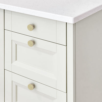 Emuca Set 10 Möbelknöpfe, Schrankknöpfe Uppsala, Durchmesser 30mm, Aluminium - werkzeug-online24