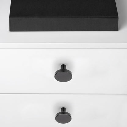 Emuca Set 10 Möbelknöpfe, Schrankknöpfe Uppsala, Durchmesser 30mm, Aluminium - werkzeug-online24