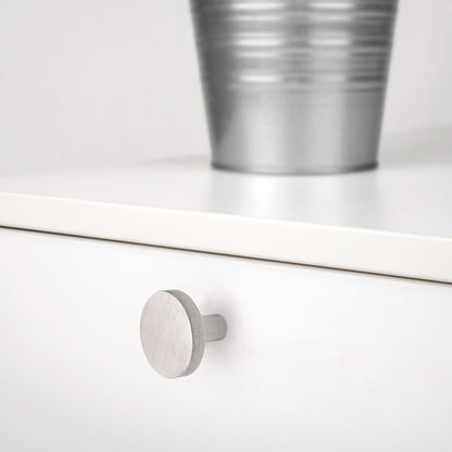 Emuca Set 10 Möbelknöpfe, Schrankknöpfe Uppsala, Durchmesser 30mm, Aluminium - werkzeug-online24