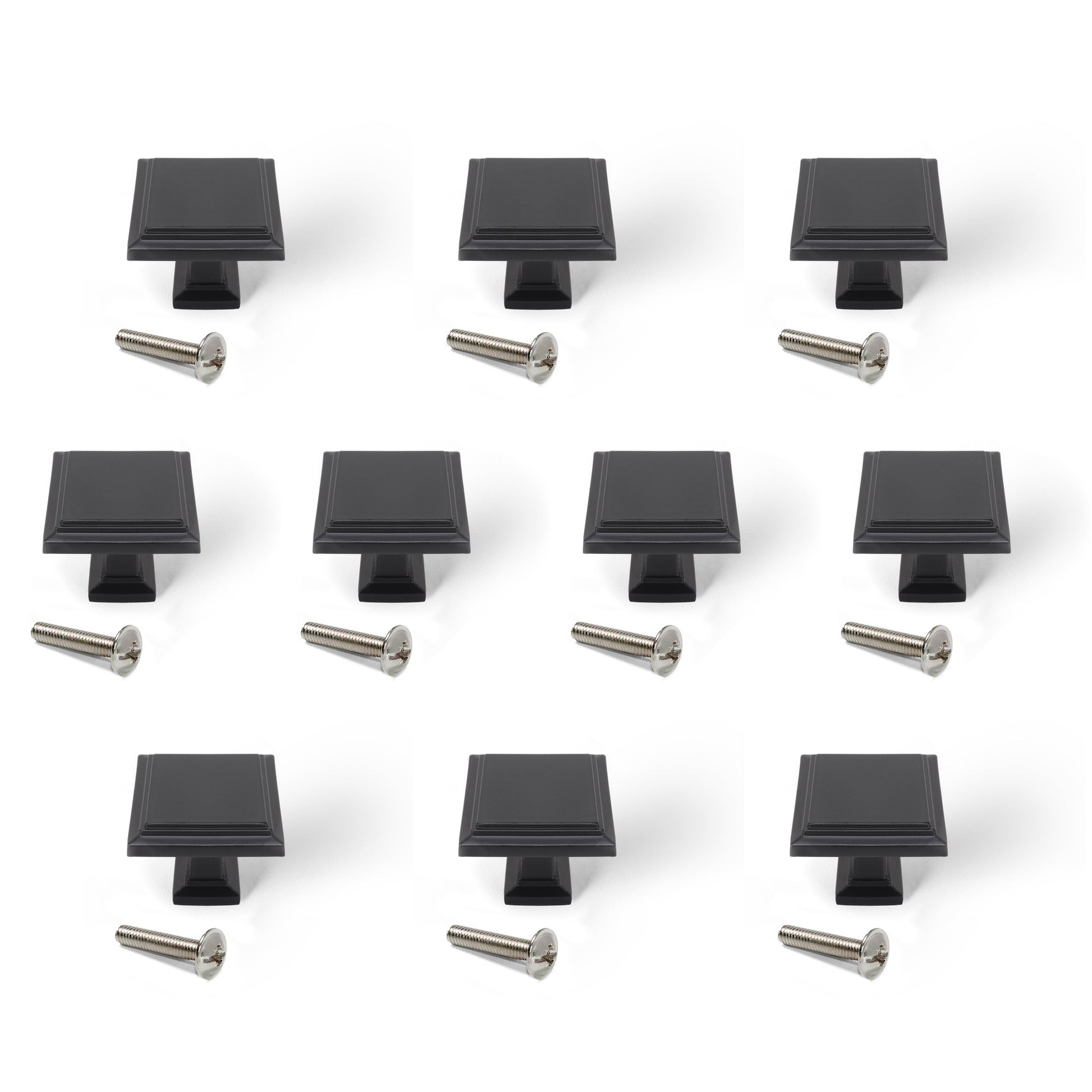 Emuca Set 10 MöbelknöpfeSchrankknöpfe, Ceuta, 31.5x31.5mm, Zamak - werkzeug-online24