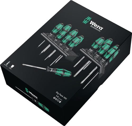 Wera Schraubendrehersatz Kraftform Big Pack 300 14-teilig - werkzeug-online24
