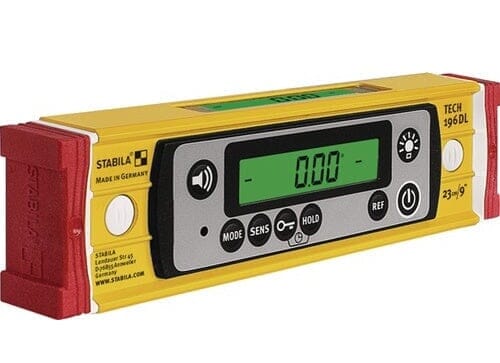 STABILA Elektronikwasserwaage TECH 196 DL Aluminium gelb ± 0,5 mm/m ± 0,5 mm/m - werkzeug-online24