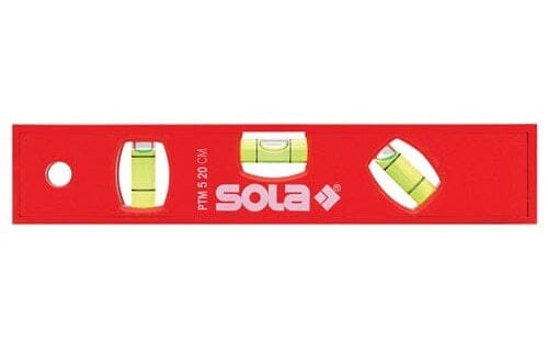 SOLA Torpedowasserwaage PTM 5 20 cm ABS Kunststoff rot 1,50 mm/m Magnet - werkzeug-online24