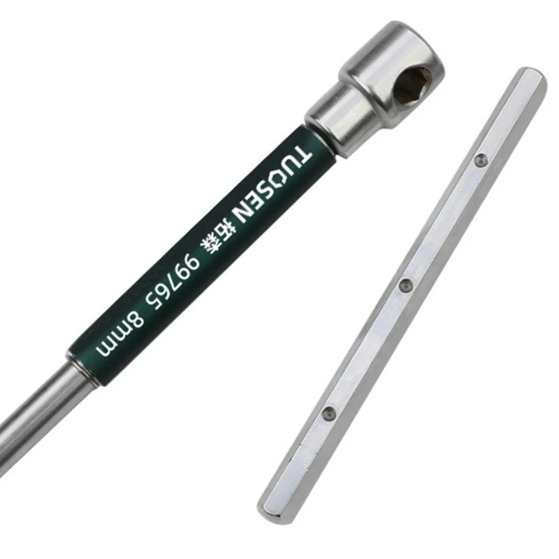 Innensechskantschlüssel aus Karbonstahl, T-Griff, Stiftschlüssel, 2,5mm - 8mm 1 Stück, Länge 221mm - werkzeug-online24