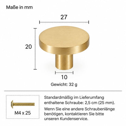 Möbelknöpfe, Kommodenknöpfe aus Messing - werkzeug-online24