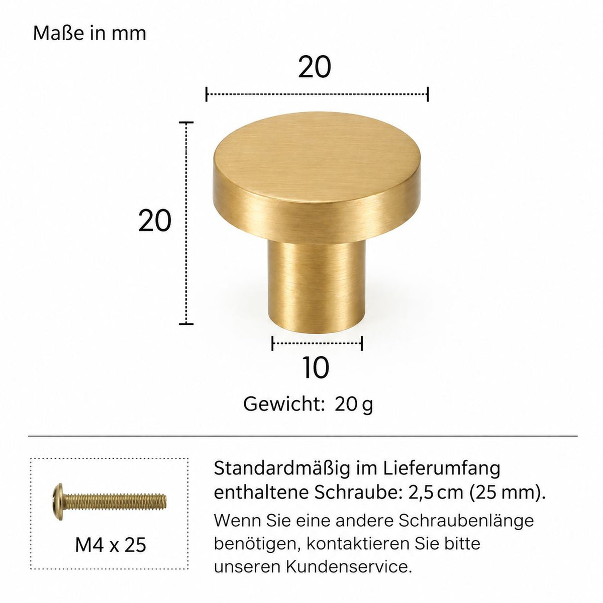 Möbelknöpfe, Kommodenknöpfe aus Messing - werkzeug-online24