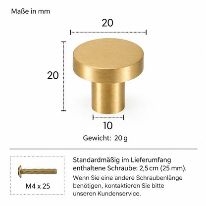 Möbelknöpfe, Kommodenknöpfe aus Messing - werkzeug-online24