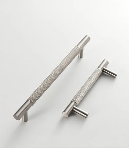 Massive Messing Schrankgriffe Silber, Rautenschliff, Messing-Möbelgriffe - werkzeug-online24