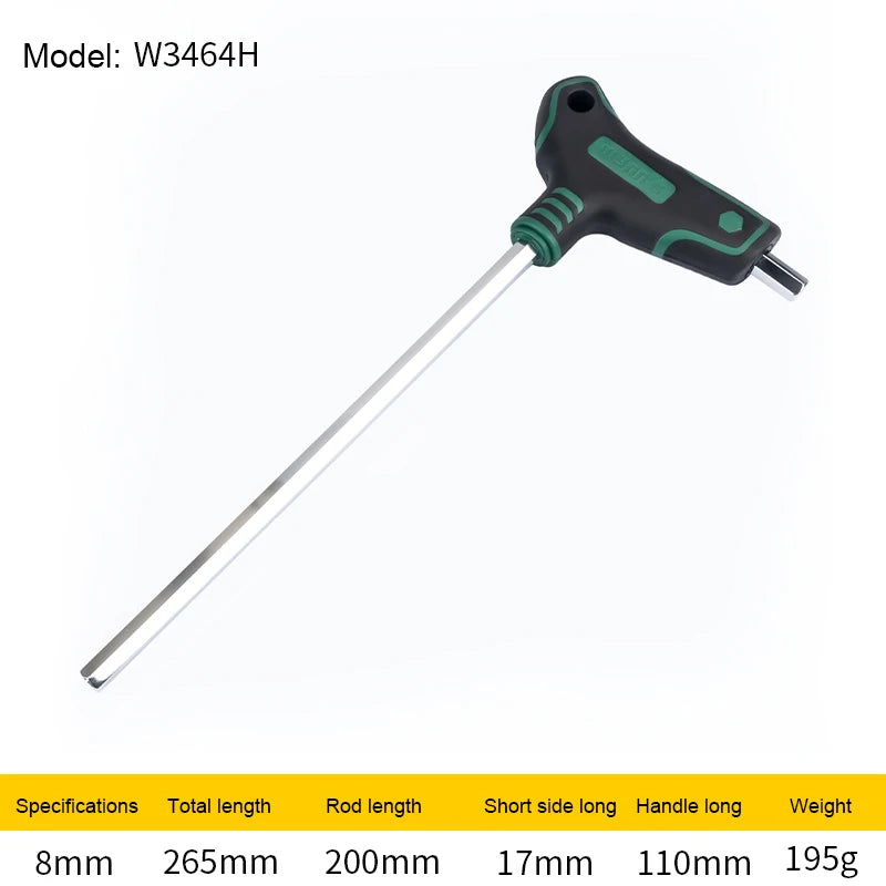 Sourcingmap T-Griff Innensechskant-Schraubenschlüssel, 8 Mm, Silber – Langer Arm Für Besseren Hebel, Robustes Metall