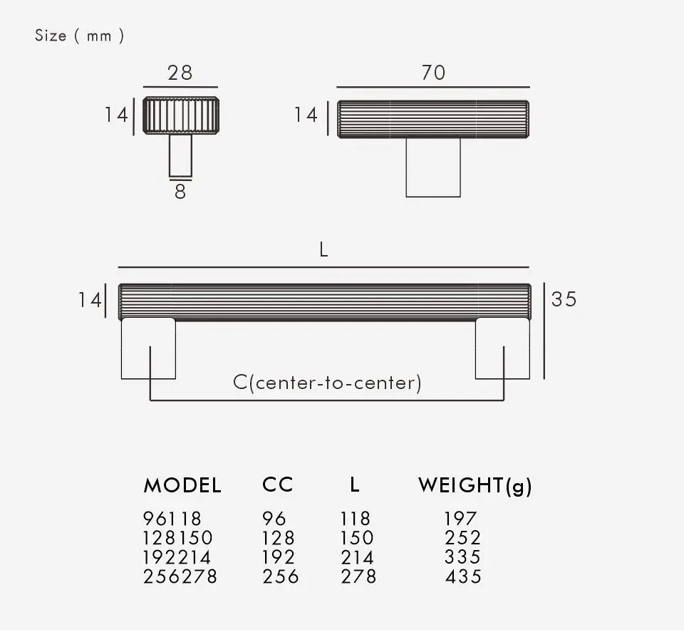Möbelgriffe aus massivem Messing, Schrankgriffe Design, Kommodengriffe - werkzeug-online24