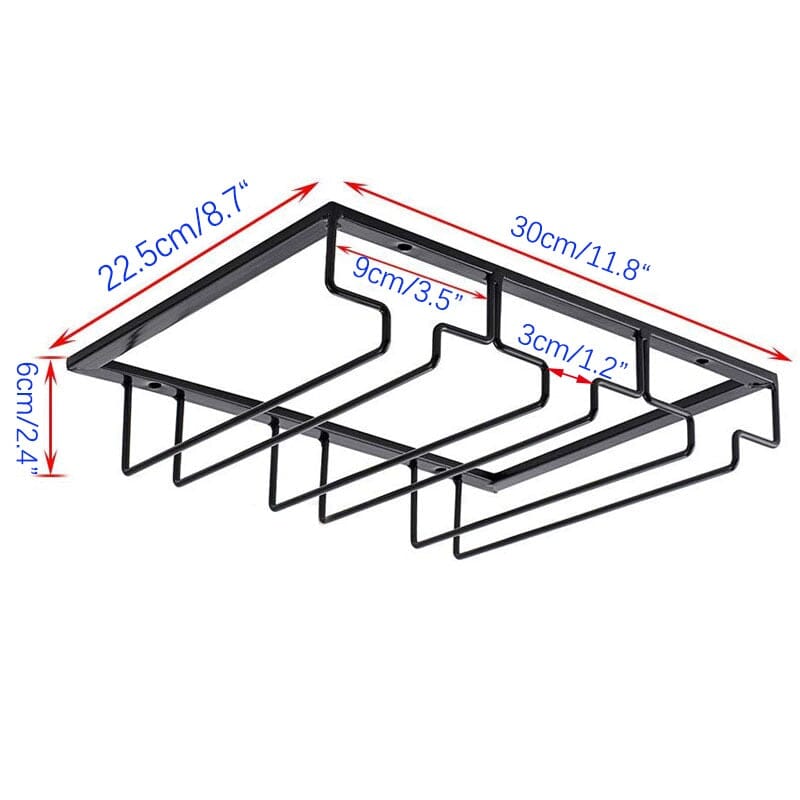 Platzsparender Weinglashalter für Ihren Schrank, Weinglashalter