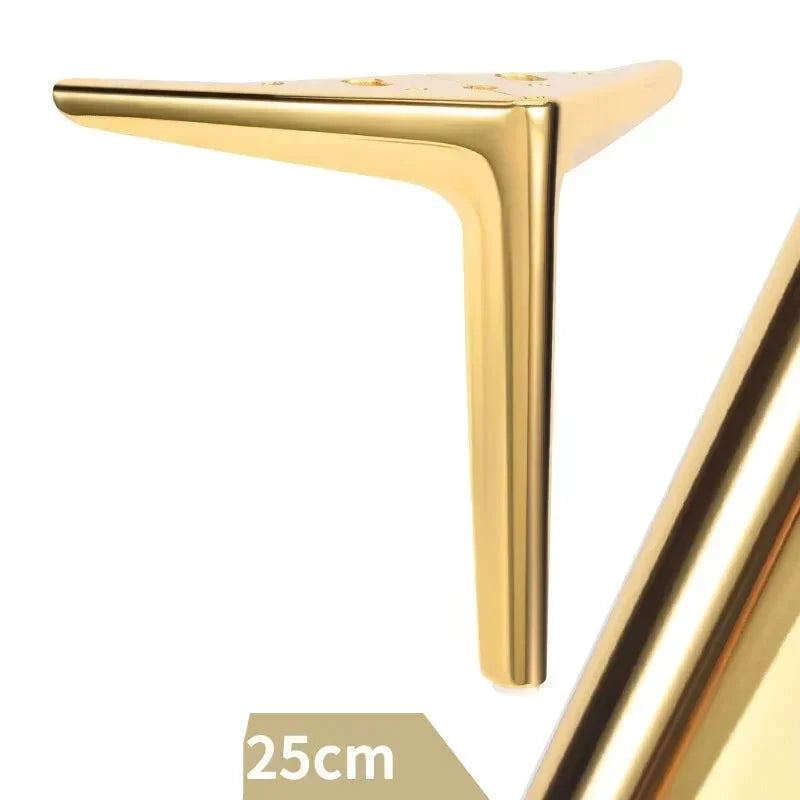 Möbelfüße Edelstahl Set 4 Stück, Schrankfüße, Metallmöbelfüße, Gold, Schwarz, Silber - werkzeug-online24