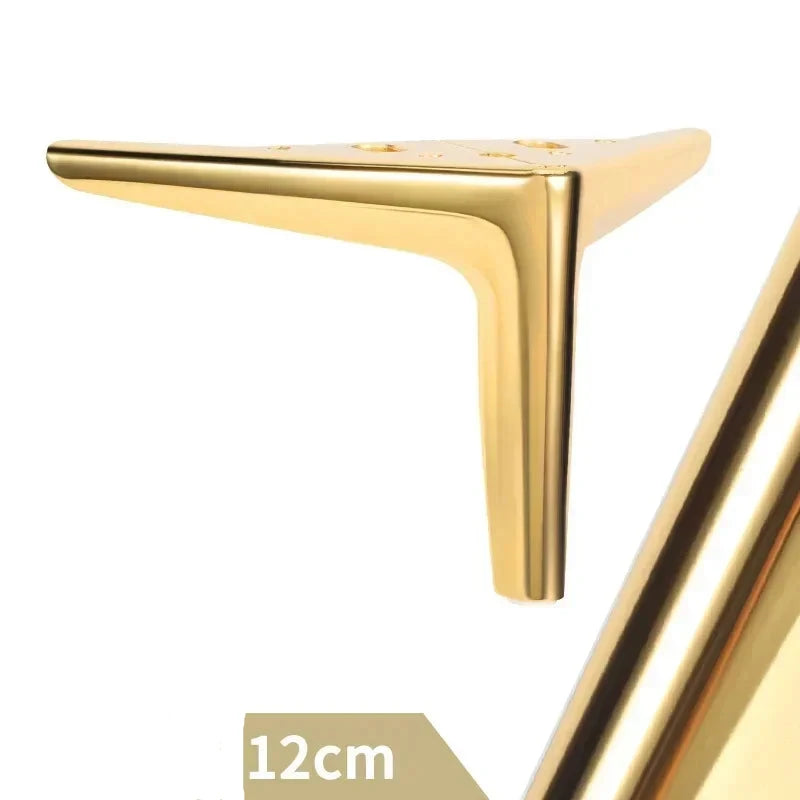 Möbelfüße Edelstahl Set 4 Stück, Schrankfüße, Metallmöbelfüße, Gold, Schwarz, Silber - werkzeug-online24