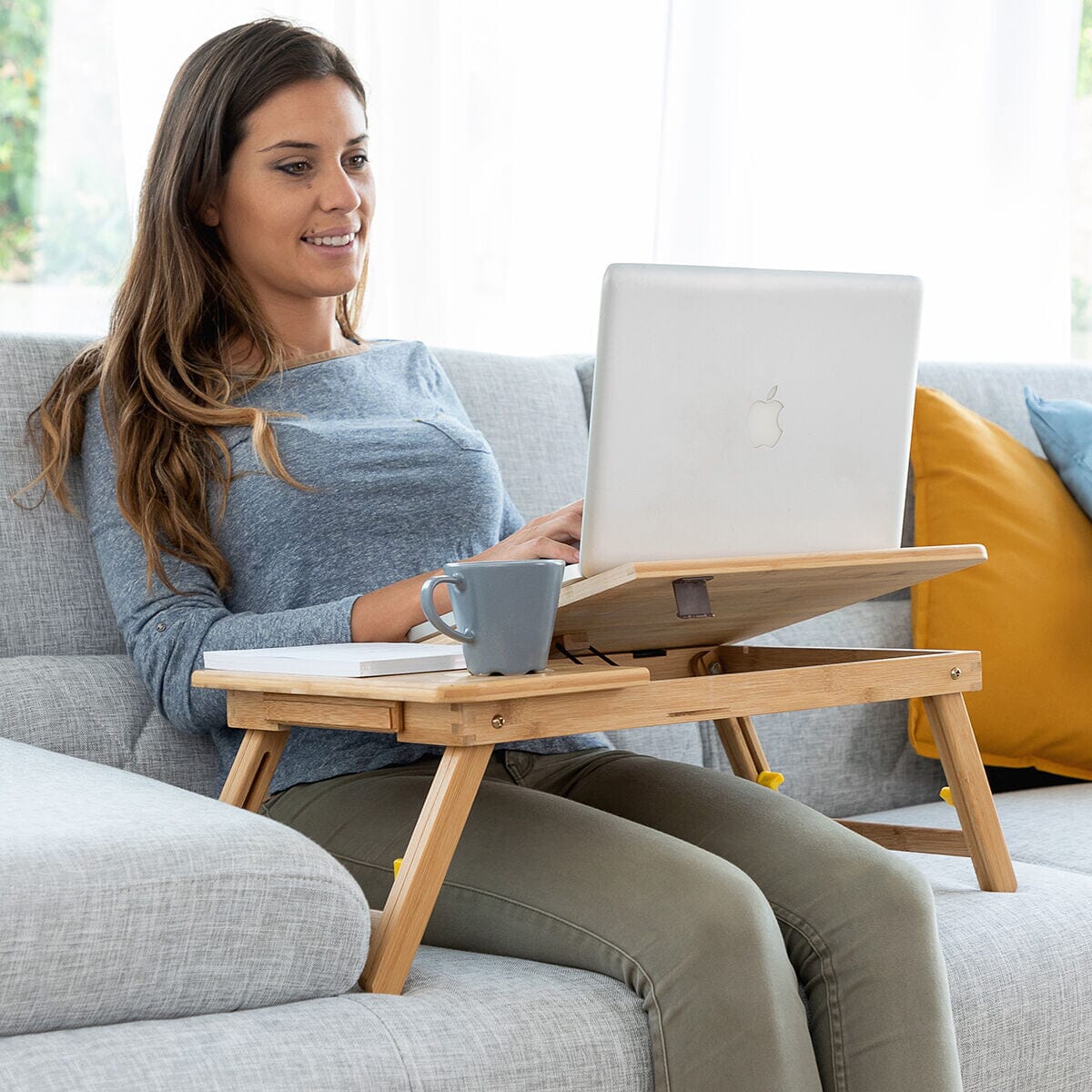 Betttisch, Laptoptisch aus Bambus, klappbar Lapwood InnovaGoods - werkzeug-online24