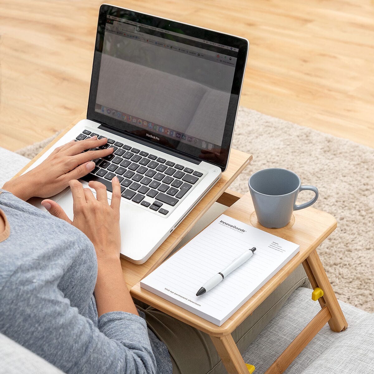 Betttisch, Laptoptisch aus Bambus, klappbar Lapwood InnovaGoods - werkzeug-online24