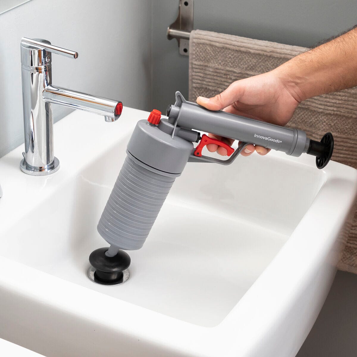 Universelle Pressluftpistole zur Abflussreiniung, mit Adaptern KlinGun InnovaGoods - werkzeug-online24