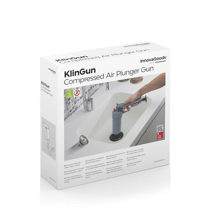 Universelle Pressluftpistole zur Abflussreiniung, mit Adaptern KlinGun InnovaGoods - werkzeug-online24