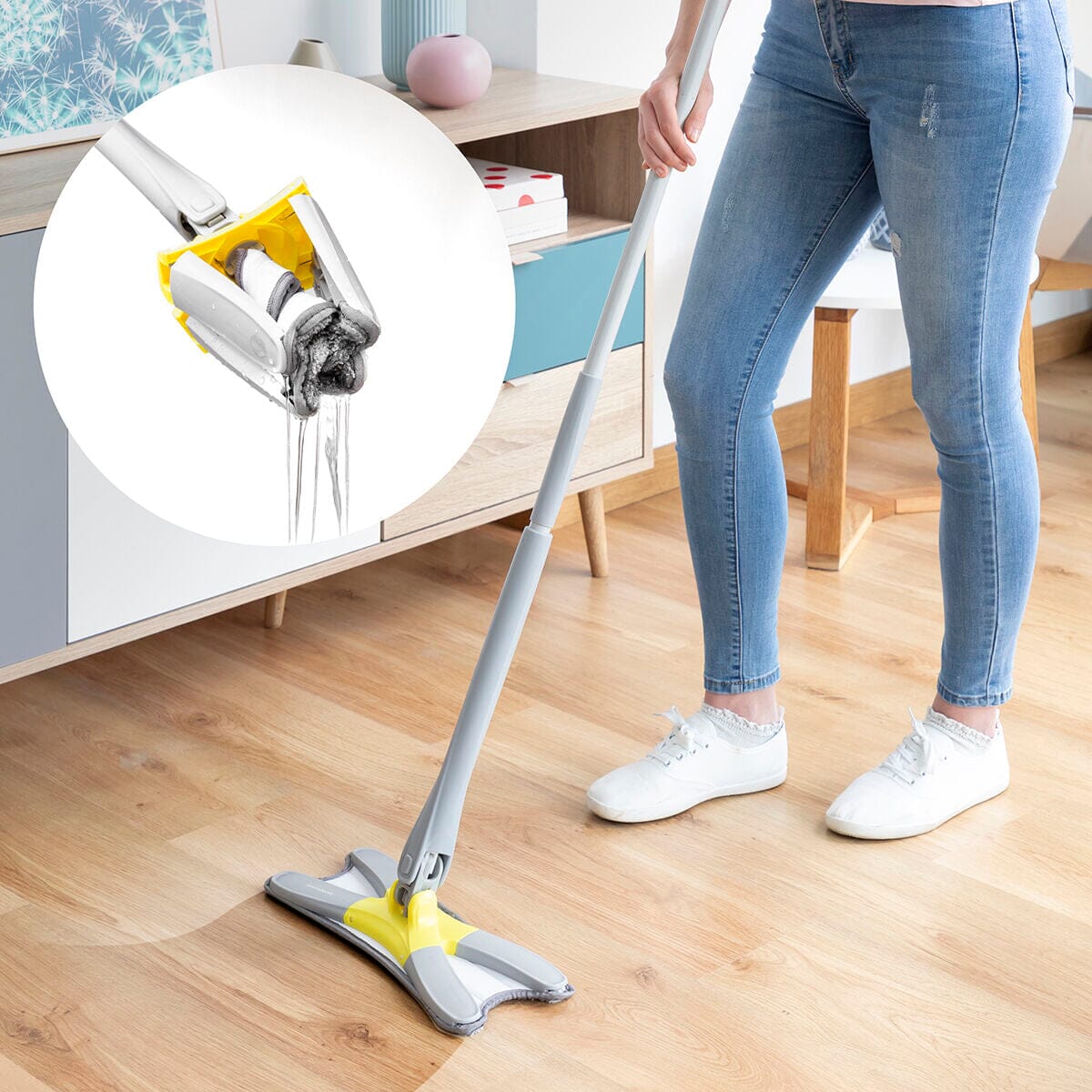 Mikrofaser-Mop selbstausdrückend Typ X Twop InnovaGoods - werkzeug-online24