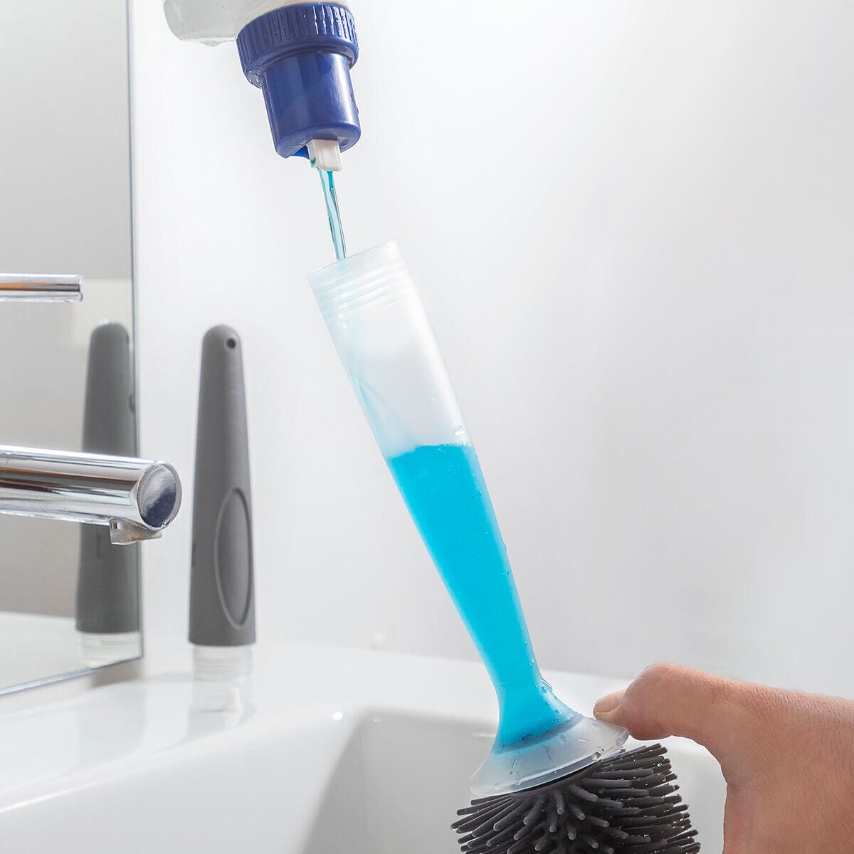 Toilettenbürste mit Seifenspender Bruilet InnovaGoods - werkzeug-online24
