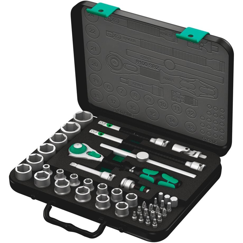 Wera Steckschlüsselsatz 8100 SB2 Zyklop 43-teilig - werkzeug-online24
